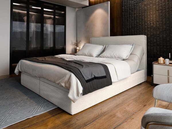 Manželská boxspring polohovateľná posteľ Dastor 140x200 - krémová