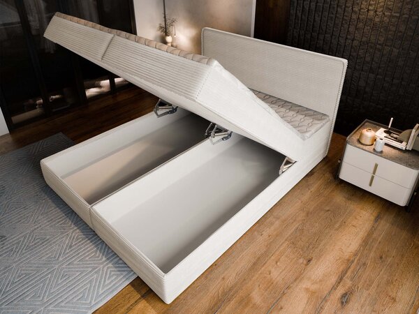 Manželská boxspring polohovateľná posteľ Dastor 140x200 - krémová