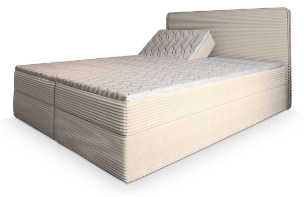 Manželská boxspring polohovateľná posteľ Dastor 140x200 - krémová