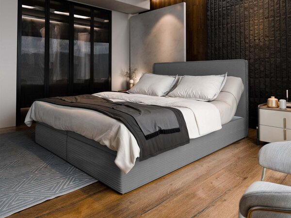 Manželská boxspring polohovateľná posteľ Dastor 160x200 - sivá