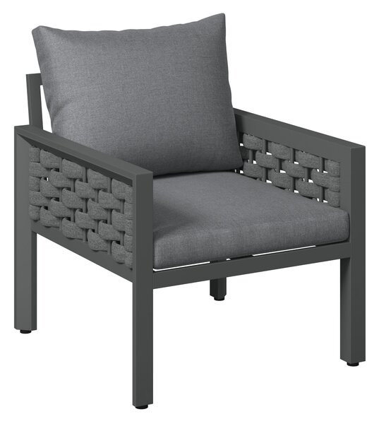 TERASOVÁ SEDACIA SÚPRAVA 4-dielne, kov, plast, textil Ambia Garden - Online Only záhrada, Online Only