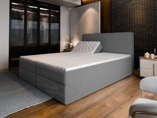 Manželská boxspring polohovateľná posteľ Dastor 160x200 - sivá