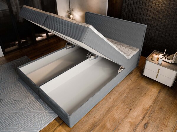 Manželská boxspring polohovateľná posteľ Dastor 160x200 - sivá
