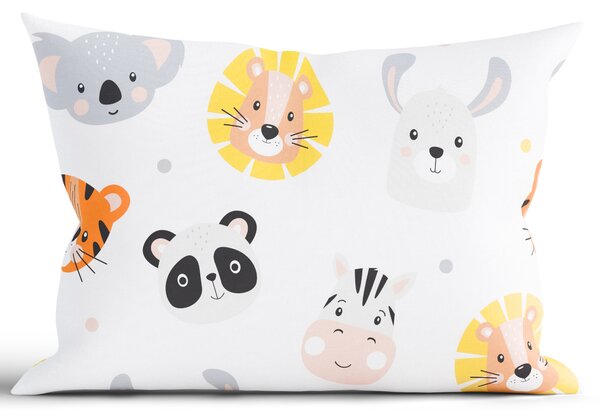 Bavlnená obliečka na vankúš Renforcé 50 × 70 cm – Zvieratká v Zoo