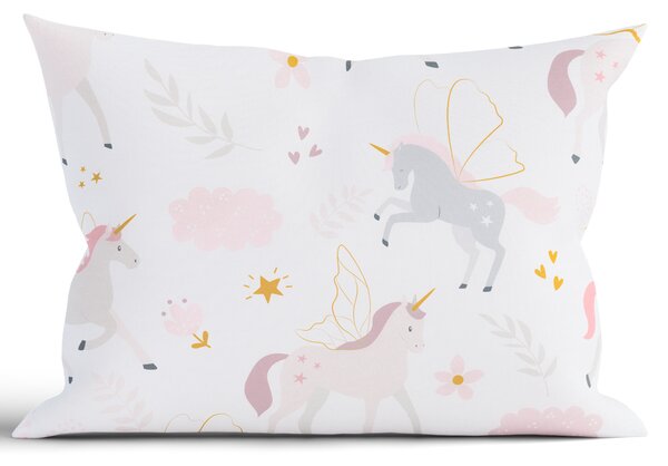Bavlnená obliečka na vankúš Renforcé 40 × 60 cm – Unicorn