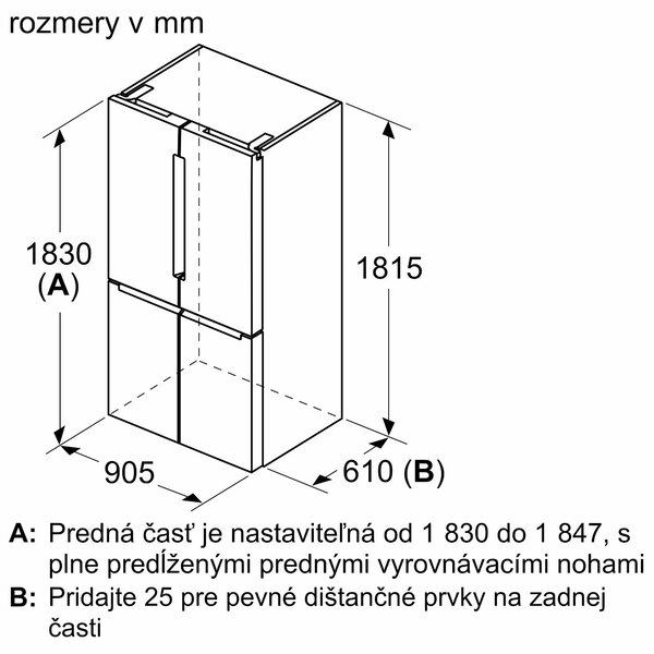 Bosch KFN96AXEA - Americká chladnička