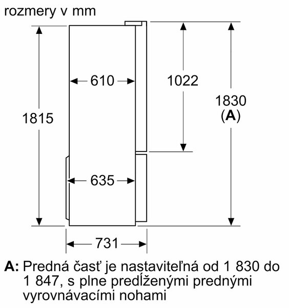 Bosch KFN96AXEA - Americká chladnička