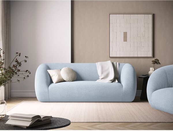Svetlomodrá pohovka z textílie buklé 210 cm Essen – Cosmopolitan Design