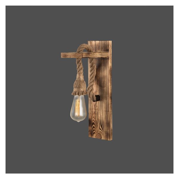 Nástenné svietidlo v prírodnej farbe Woody – Squid Lighting