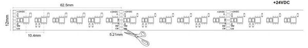 LED pás 9,6 W/m, teplá biela, IP65, 24 V (9,6W-M 3000K IP65 24V)