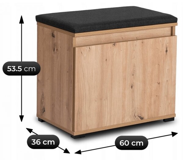 VENORNA botník s lavicou, 60 cm