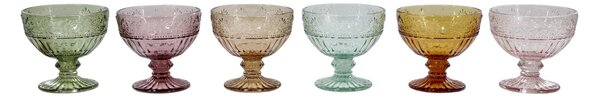 Set 6ks farebných misiek na nohe Saint-Émilion - Ø 10,5*10 cm / 260ml - Chic Antique