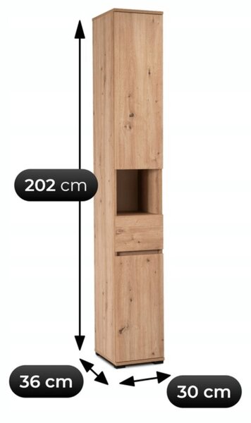 Úzka predsieňová skriňa Venorna, 30 cm