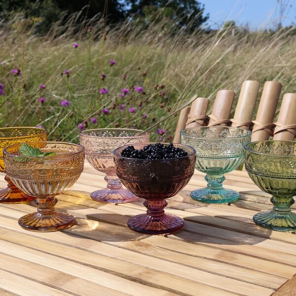 Set 6ks farebných misiek na nohe Saint-Émilion - Ø 10,5*10 cm / 260ml - Chic Antique