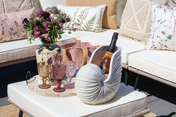 Set 6ks farebných misiek na nohe Saint-Émilion - Ø 10,5*10 cm / 260ml - Chic Antique