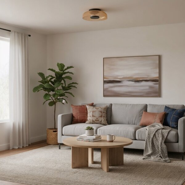 ITALUX WL-36482-YLL-LED Stropné svietidlo PASSO LED/8W/230V 3000K priemer 25 cm dýmovo-béžová