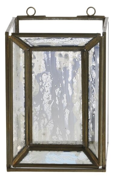 Set 2ks zlatá antik kovová lampáš Janny - 20*20*56/ 16*16*41 cm - Chic Antique