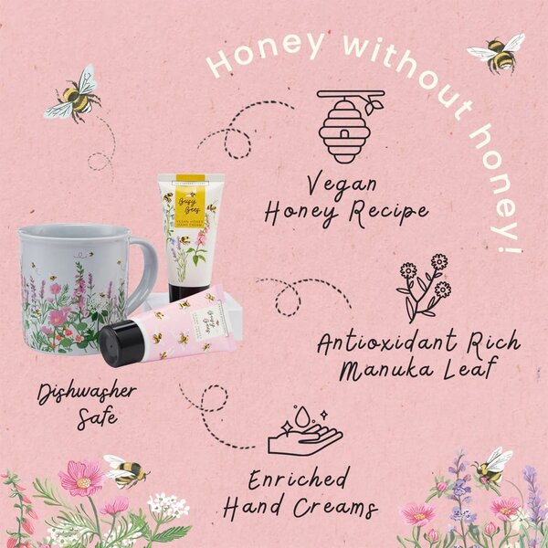 Sada krémov na ruky + keramický hrnček Busy Bees 2 × 50 ml