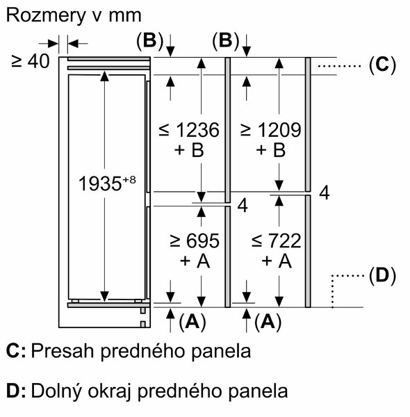 Bosch KIN96VFD0 + kupóny na daľší nákup - Chladnička kombinovaná zabudovateľná