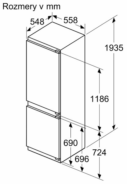 Bosch KIN96VFD0 + kupóny na daľší nákup - Chladnička kombinovaná zabudovateľná