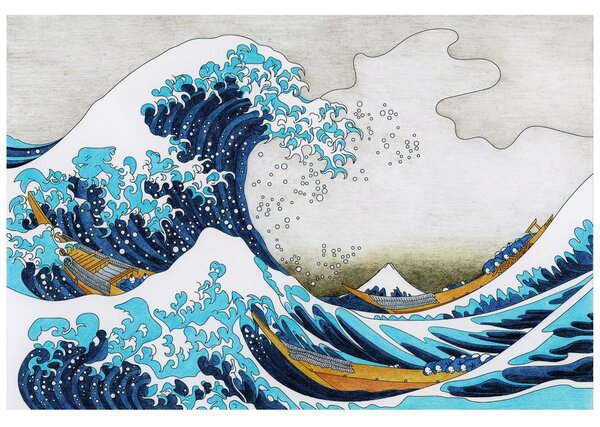 Tapeta reprodukcia Veľká vlna z Kanagawa - Kacušika Hokusai