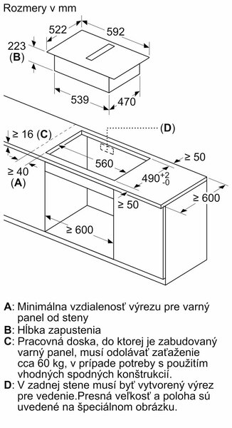 Bosch PVS611B16E + kupóny na daľší nákup - Indukčná varná doska s odsávaním