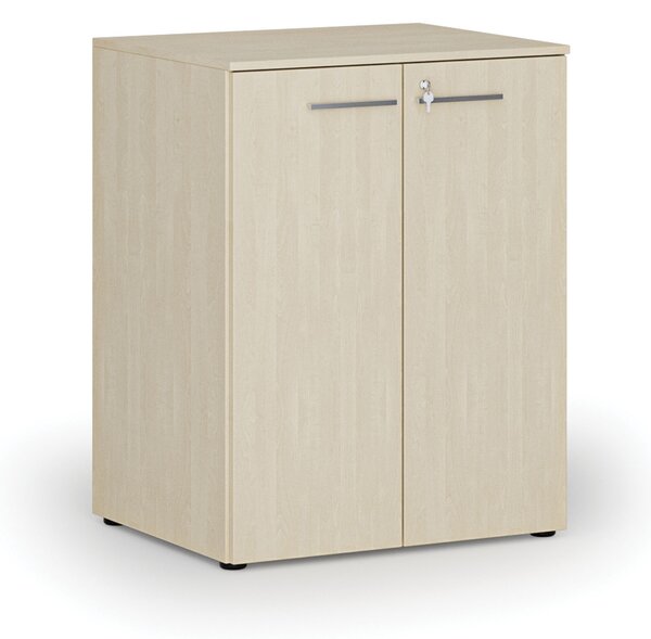 Kancelárska skriňa s dverami PRIMO WOOD, 2 police, 800 x 640 x 1027 mm, breza