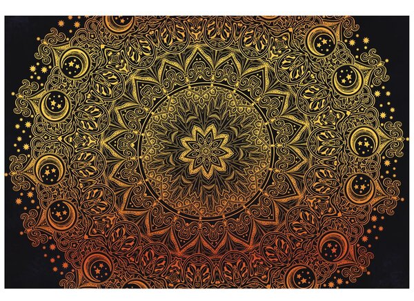 Tapeta zlatá orientálna Mandala