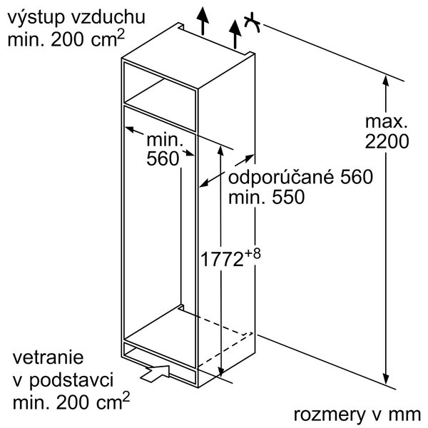 Siemens KI81RADC0 - Vstavaná chladnička