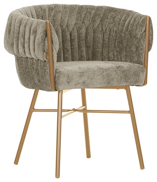 STOLIČKA S PODRÚČKAMI, ženilka, taupe Ambia Home - Stoličky