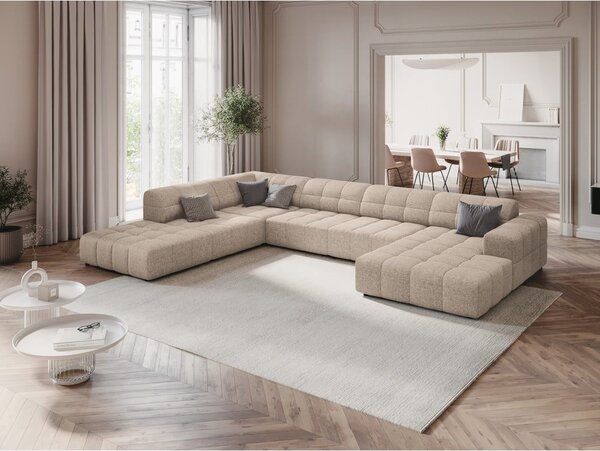Béžová rohová pohovka (ľavý roh/do "U") Chicago – Cosmopolitan Design