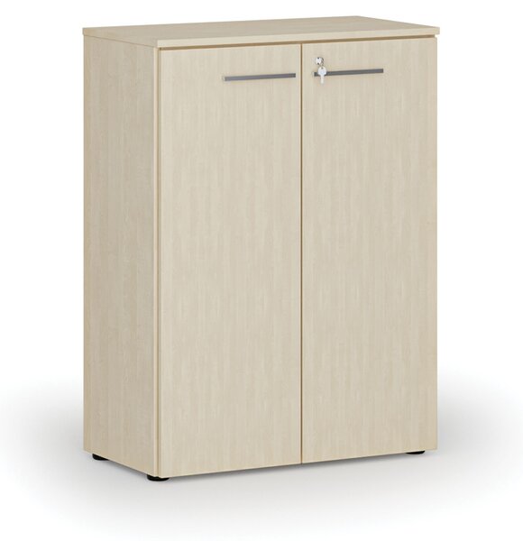 Kancelárska skriňa s dverami PRIMO WOOD, 800 x 420 x 1087 mm, breza