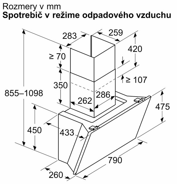 Bosch DWK81AN20 + kupóny na daľší nákup - Odsávač pár