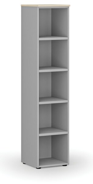 Kancelársky regál PRIMO GRAY, 400 x 420 x 1781 mm, sivá/breza