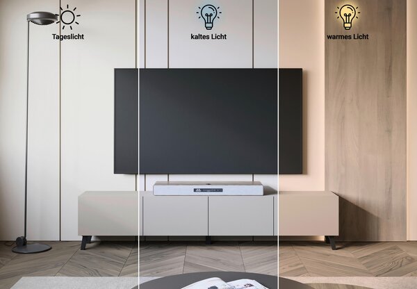 NÍZKA KOMODA, béžová, kašmírová, 190/40/32 cm P & B - TV nábytok, Online Only