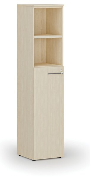 Kombinovaná kancelárska skriňa PRIMO WOOD, dvere na 3 poschodia, 400 x 420 x 1781 mm, breza