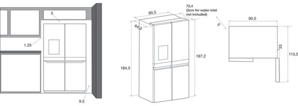 Whirlpool WQ9I FO1BX - Americká chladnička