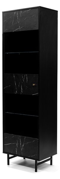 Vysoká vitrína Veroli W60 - čierna