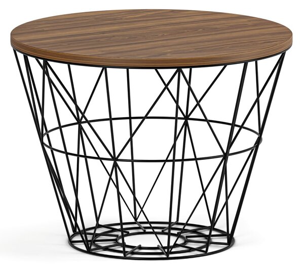 Okrúhly konferenčný stolík STILO, priemer 60 cm, orech