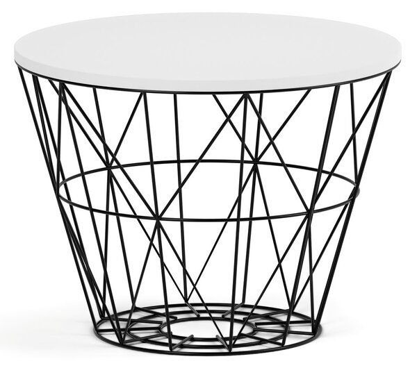 Okrúhly konferenčný stolík STILO, priemer 60 cm, biely