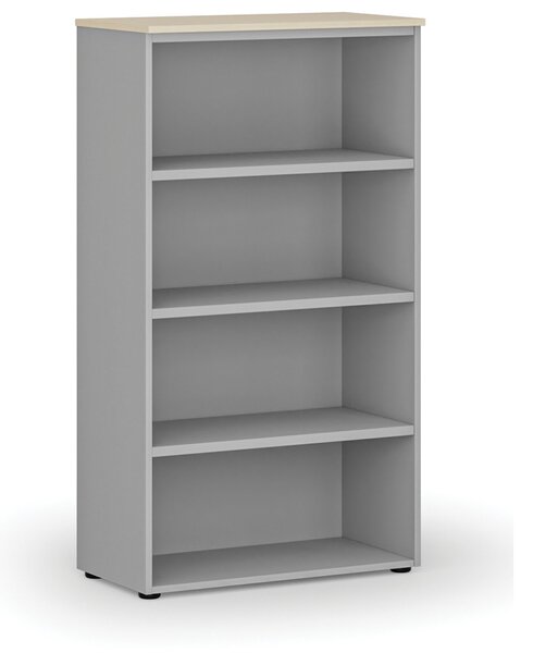 Kancelársky regál PRIMO GRAY, 800 x 420 x 1434 mm, sivá/breza