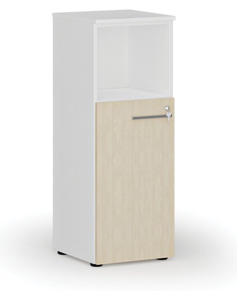 Kombinovaná kancelárska skriňa PRIMO WHITE, 400 x 420 x 1087 mm, biela/breza