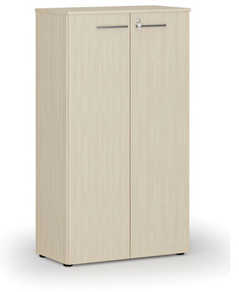 Kancelárska skriňa s dverami PRIMO WOOD, 800 x 420 x 1434 mm, breza