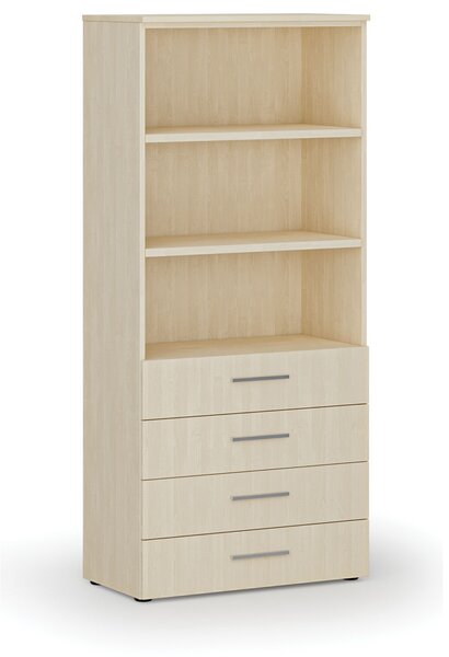 Kancelárska skriňa so zásuvkami PRIMO WOOD, 800 x 420 x 1781 mm, breza