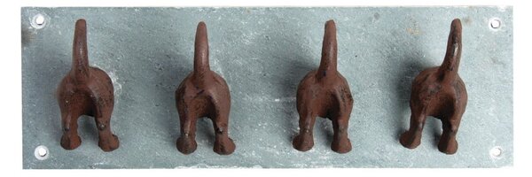 Modrý kovový nástenný vešiak Dogs – Esschert Design