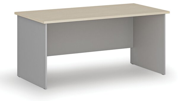 Kancelársky písací stôl PRIMO GRAY, 160x80 cm, sivá/breza
