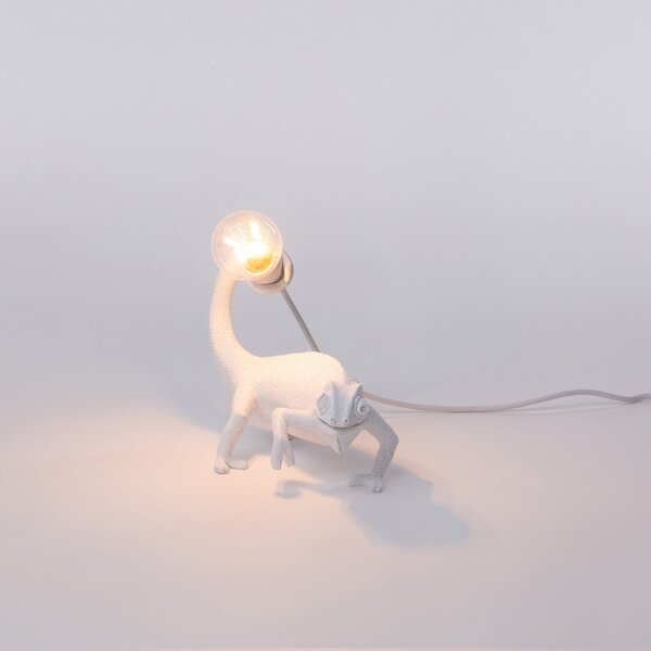 Stolové Lampa SELETTI, Chameleon Lamp Still, Biela, Obývacia izba, Plast, Dizajnový