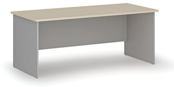 Kancelársky písací stôl PRIMO GRAY, 180x80 cm, sivá/breza