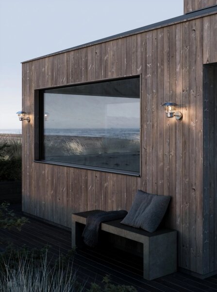 Nordlux - Vonkajšie nástenné svietidlo VEJERS 1xE27/60W/230V IP54 strieborné