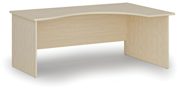 Ergonomický kancelársky písací stôl PRIMO WOOD, 180x120 cm, pravý, breza